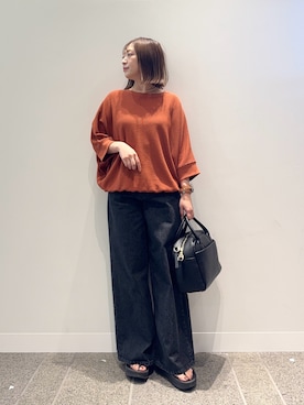 「アイテム（ボストンバッグ）」を使った、maikoさん（レディース・154cm）の夏コーディネート