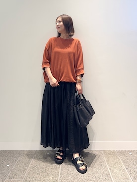 「アイテム（トートバッグ）」を使った、maikoさん（レディース・154cm）の夏コーディネート