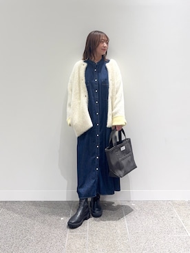 「URBAN RESEARCH DOORS(アーバンリサーチドアーズ)のアイテム(ワンピース)」を使った、maikoさん(レディース・154cm)の秋コーディネート