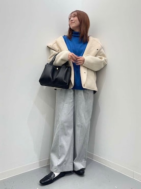 「寒い」｜「アイテム（ブルゾン）」を使った、maikoさん（レディース・154cm）の冬コーディネート