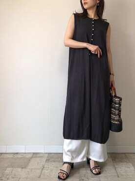 「M.deux（エムドゥ）のアイテム（その他パンツ）」を使った、M.deux  STAFF３さん（レディース・157cm）の春コーディネート