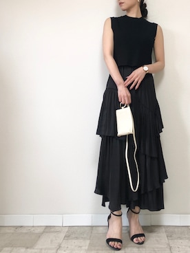 「M.deux（エムドゥ）のアイテム（ワンピース）」を使った、M.deux  STAFF３さん（レディース・157cm）の春コーディネート