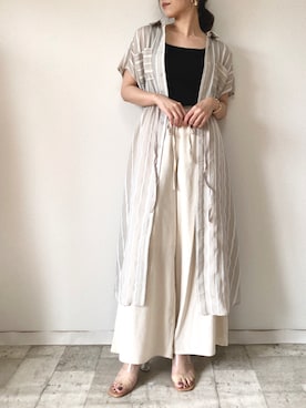 「M.deux（エムドゥ）のアイテム（ワンピース/ドレス）」を使った、M.deux  STAFF３さん（レディース・157cm）の夏コーディネート