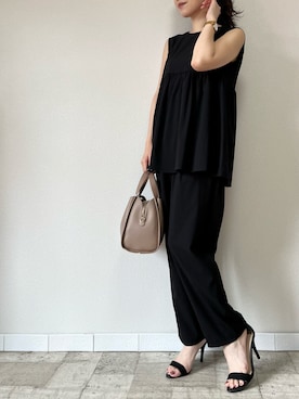 「M.deux（エムドゥ）のアイテム（パンツ）」を使った、M.deux  STAFF３さん（レディース・157cm）の夏コーディネート