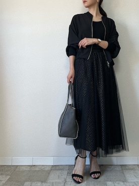 「M.deux（エムドゥ）のアイテム（スカート）」を使った、M.deux  STAFF３さん（レディース・157cm）の夏コーディネート