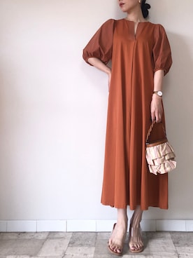 「M.deux（エムドゥ）のアイテム（ワンピース）」を使った、M.deux  STAFF３さん（レディース・157cm）の夏コーディネート