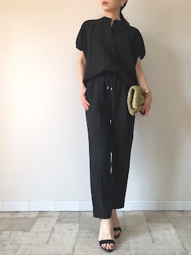 「M.deux（エムドゥ）のアイテム（セットアップ）」を使った、M.deux  STAFF３さん（レディース・157cm）の春コーディネート