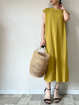 「M.deux（エムドゥ）のアイテム（ワンピース）」を使った、M.deux  STAFF３さん（レディース・157cm）の夏コーディネート