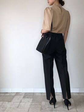 「M.deux（エムドゥ）のアイテム（その他パンツ）」を使った、M.deux  STAFF３さん（レディース・157cm）の秋コーディネート