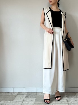「M.deux（エムドゥ）のアイテム（その他アウター）」を使った、M.deux  STAFF３さん（レディース・157cm）の夏コーディネート