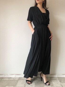 「M.deux（エムドゥ）のアイテム（ワンピース）」を使った、M.deux  STAFF３さん（レディース・157cm）の夏コーディネート