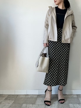 「M.deux（エムドゥ）のアイテム（スカート）」を使った、M.deux  STAFF３さん（レディース・157cm）の秋コーディネート
