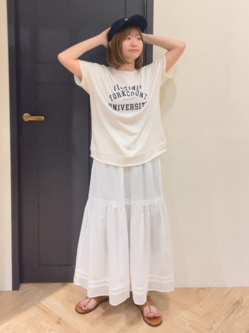【セール】福袋のファッション通販 セール】カレッジ風ロゴプリントミニ裏毛トップス（Tシャツ トップス