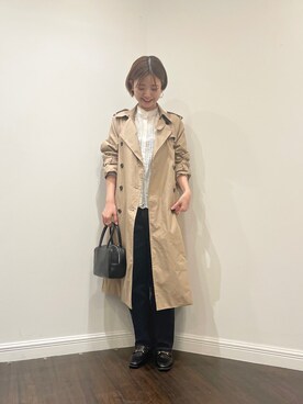 「Te chichi（テチチ）のアイテム（トレンチコート）」を使った、AKIRAさん（レディース・158cm）の秋コーディネート