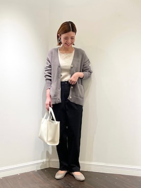 「ミニトート」｜「アイテム（パンプス）」を使った、AKIRAさん（レディース・158cm）の春コーディネート