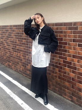 「LOWRYS FARM（ローリーズファーム）のストレッチヒールブーツ　851418（ブーツ）」を使った、nanaさん（レディース・163cm）の秋コーディネート