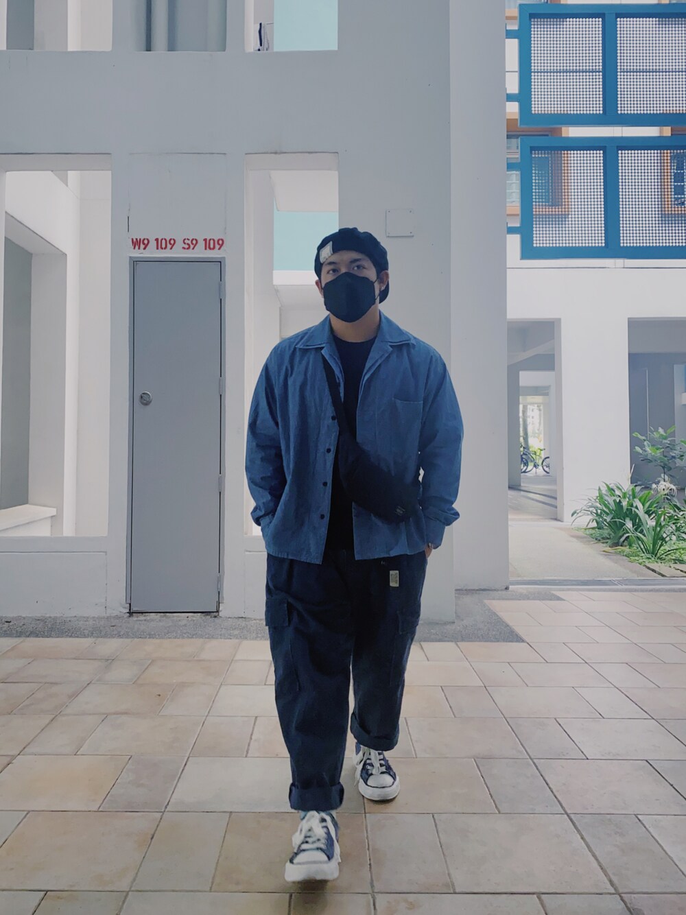 「ootd、CITYBOY、MIHARAYASUHIRO、N.HOOLYWOOD、PORTER、KAPTAIN SUNSHINE、Anglan、thehwdogandco」｜「Maison MIHARA YASUHIROのMiharayasuhiro x Nigel Cabourn OG Sole Sneakers（スニーカー、ブルー系）」を使った、thinkchinkさん（メンズ・169cm）の秋コーディネートの1枚目の写真