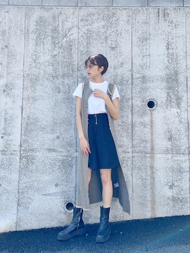 「Lumier（リュミエ）のアイテム（その他トップス）」を使った、satokoさん（レディース・168cm）の夏コーディネート