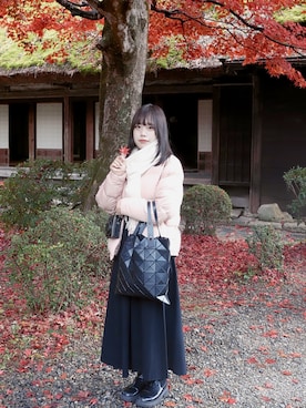 「ノースフェイス」｜「アイテム（ダウンジャケット/コート）」を使った、ninin31さん（レディース・154cm）の冬コーディネート