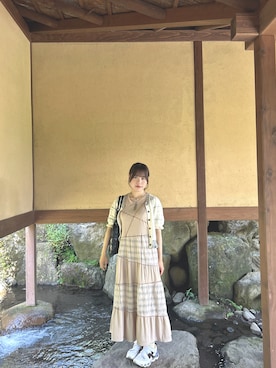 「アイテム（カーディガン/ボレロ）」を使った、ninin31さん（レディース・154cm）の夏コーディネート