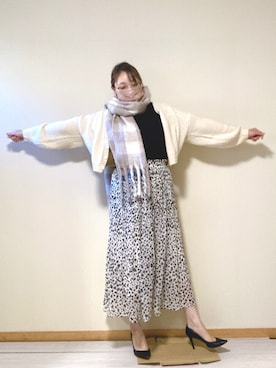 「ABITOKYO（アビトーキョー）のアイテム（ジャケット/アウター）」を使った、Maiさん（レディース・158cm）の冬コーディネート