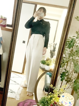 「LA BELLE ETUDE（ラベルエチュード）のアイテム（パンツ）」を使った、🥨さん（レディース・155cm）の秋コーディネート