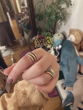 「Jouete（ジュエッテ）の[アース] リング セット（リング、その他）」を使った、🥨さん（レディース・155cm）の秋コーディネート