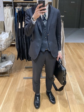 「LARDINI（ラルディーニ）のアイテム（テーラードジャケット）」を使った、lasscalさん（メンズ・174cm）の春コーディネート