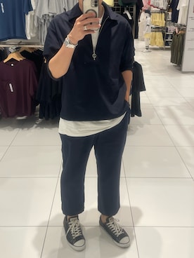 「CONVERSE ALL STAR（コンバースオールスター）のアイテム」を使った、lasscalさん（メンズ・174cm）の夏コーディネート