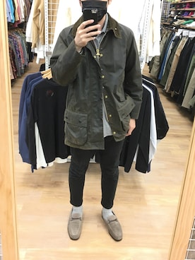 「バブアー」｜「アイテム（ナイロンジャケット）」を使った、lasscalさん（メンズ・174cm）の秋コーディネート