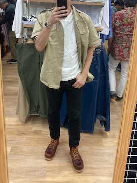 「アメカジコーデ」｜「アイテム（デジタル腕時計）」を使った、lasscalさん（メンズ・174cm）の夏コーディネート