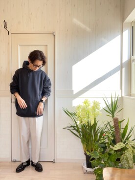 「epnok（エプノック）のアイテム（シューズ）」を使った、T2yさん（メンズ・170cm）の冬コーディネート