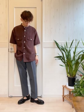 「epnok（エプノック）のアイテム（シューズ）」を使った、T2yさん（メンズ・170cm）の夏コーディネート