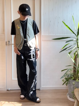 「カーブデニム」｜T2yさん（メンズ・170cm）の夏コーディネート