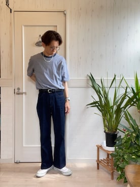 「フレアデニム」｜T2yさん（メンズ・170cm）の夏コーディネート