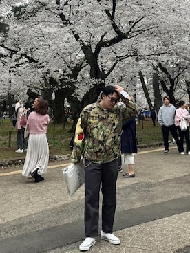 「YELLOWS PLUS（イエローズプラス）のアイテム」を使った、masaoさん（メンズ・178cm）の春コーディネート
