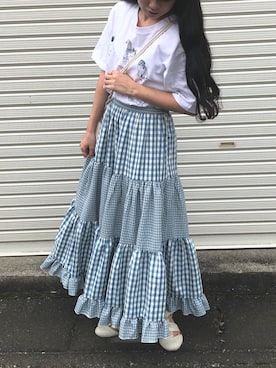 「ネコ」｜「アイテム（パンプス）」を使った、小川さん（レディース・153cm）の夏コーディネート