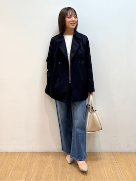 「アイテム（ハンドバッグ）」を使った、mikkoさん（レディース・159cm）の冬コーディネート
