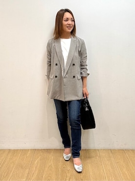 「アイテム（ハンドバッグ）」を使った、mikkoさん（レディース・159cm）の秋コーディネート