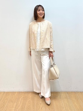 「アイテム（ハンドバッグ）」を使った、mikkoさん（レディース・159cm）の冬コーディネート