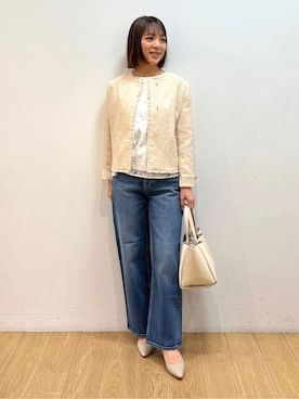 「アイテム（ハンドバッグ）」を使った、mikkoさん（レディース・159cm）の冬コーディネート