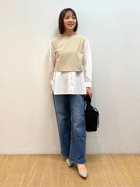「アイテム（ハンドバッグ）」を使った、mikkoさん（レディース・159cm）の冬コーディネート