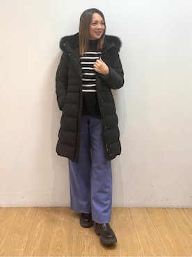 「アイテム（ダウンジャケット/コート）」を使った、mikkoさん（レディース・159cm）の冬コーディネート