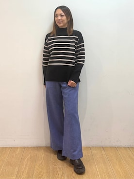 「アイテム（ダウンジャケット/コート）」を使った、mikkoさん（レディース・159cm）の冬コーディネート