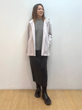 「アイテム（ニット/セーター）」を使った、mikkoさん（レディース・159cm）の冬コーディネート