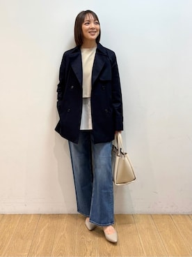 「アイテム（ハンドバッグ）」を使った、mikkoさん（レディース・159cm）の冬コーディネート