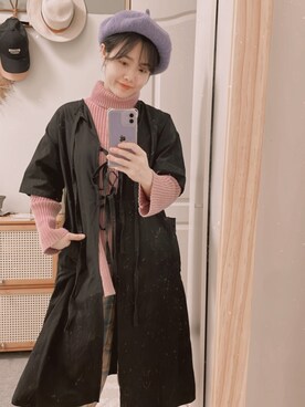 「アイテム（チノパンツ、その他）」を使った、bububu555さん（レディース・153cm）の冬コーディネート