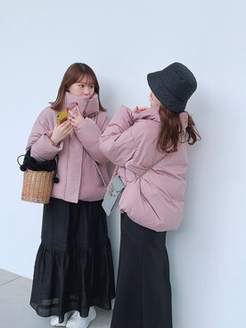 「スナイデル」｜「アイテム（ジャケット/アウター）」を使った、しばさきさん（レディース・155cm）の冬コーディネート