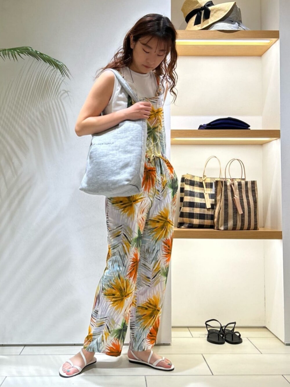 23SS GALERIE VIE 洗える プリント オールインワン　オーバオール GALERIE VIE（ギャルリー ヴィー）の「ウォッシャブルレーヨン