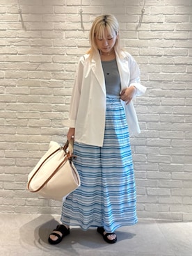 「BASERANGE（ベースレンジ）のアイテム」を使った、Chiba_TOMORROWLANDさん（レディース・167cm）の春コーディネート